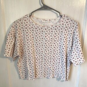 Storia cropped floral T-shirt